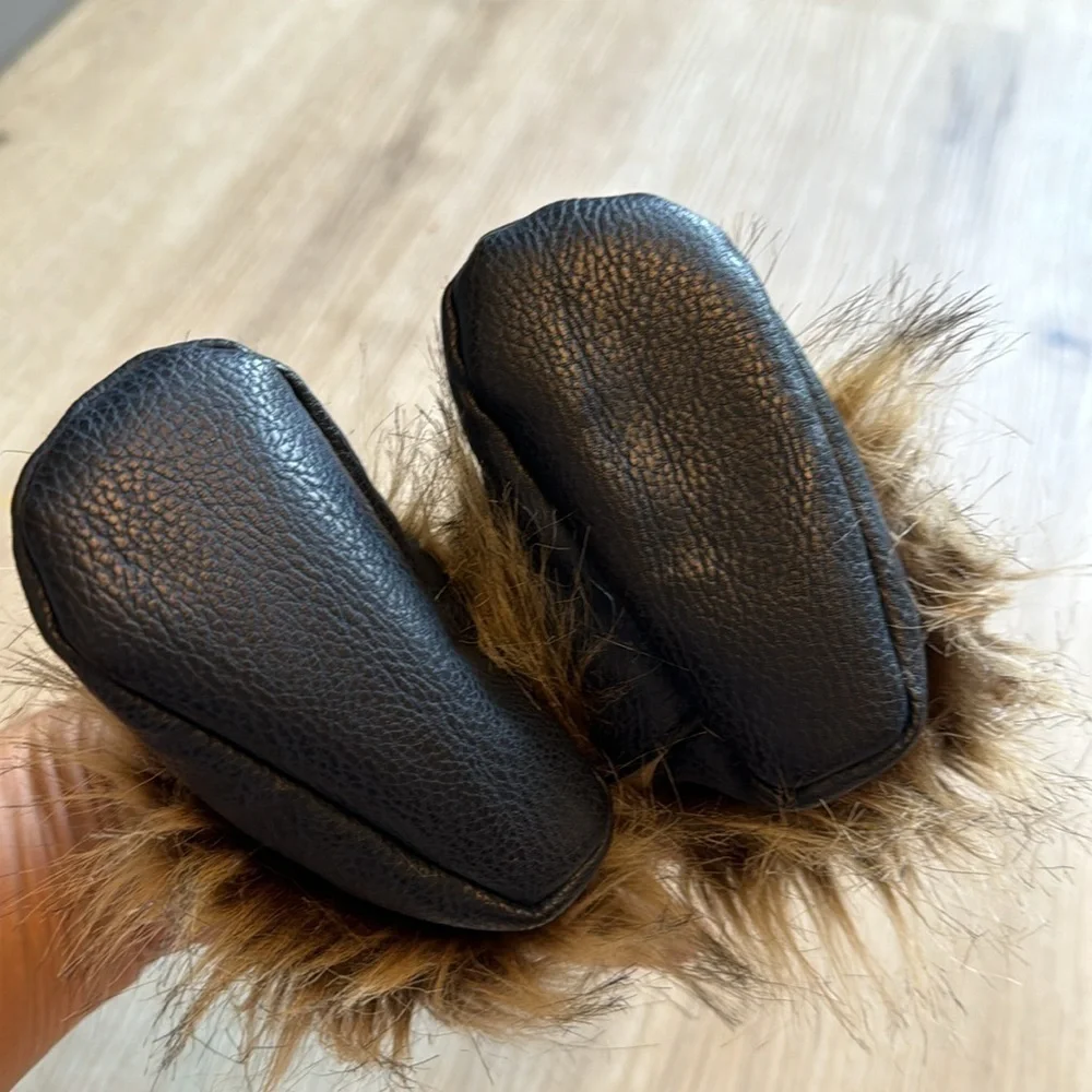 Land of Nod luxury baby booties size 3-6 months
